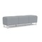 Lesro Siena Lounge Reception 3 Seat Bench, Brushed Steel, RS Fog Upholstery SN3001 - alternate 3